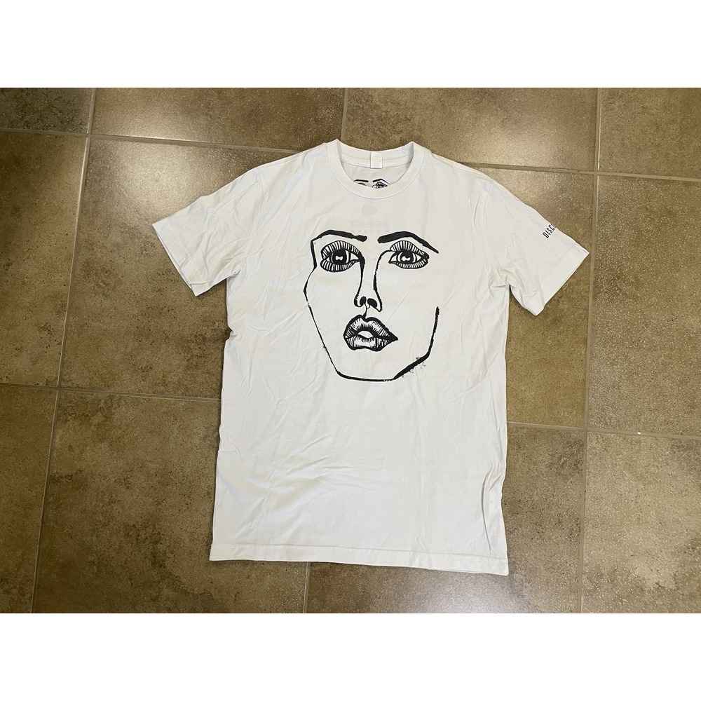 Disclosure Band Graphic Tee Mens Sz S White Settle Album Face Art EDM Tour
